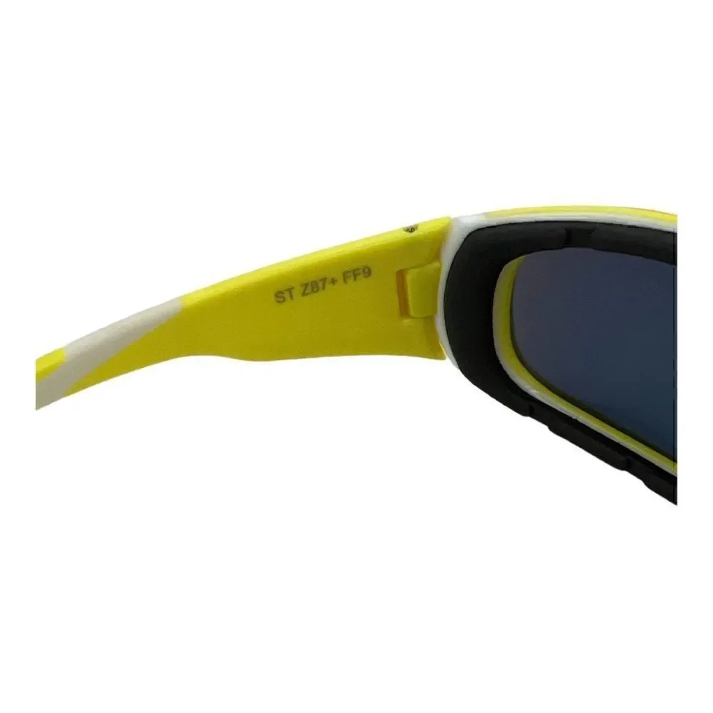 Forceflex Floating Sunglasses Yellow/White W/Mirror Lens.